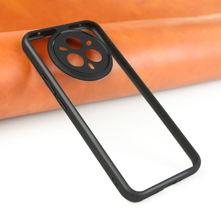 For Realme 14 Pro+ Frosted TPU + Transparent PC Phone Case - Black