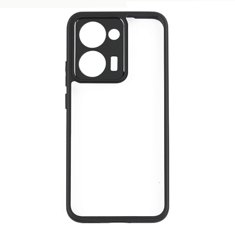 For Realme P3 Ultra Frosted TPU + Transparent PC Phone Case - Black