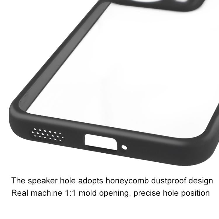 For Realme P3 Ultra Frosted TPU + Transparent PC Phone Case - Black