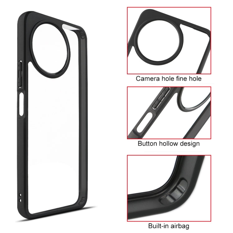 For vivo Y38 5G / T3x / Y200i Frosted TPU + Transparent PC Phone Case - Transparent