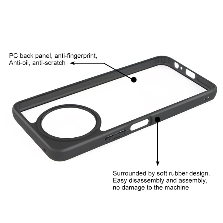 For vivo Y38 5G / T3x / Y200i Frosted TPU + Transparent PC Phone Case - Transparent