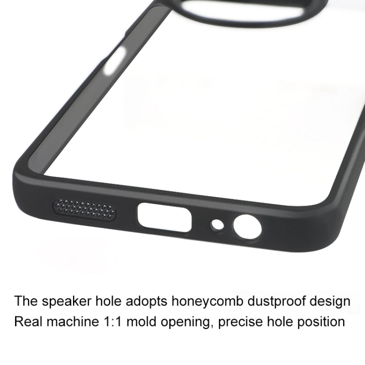 For vivo Y38 5G / T3x / Y200i Frosted TPU + Transparent PC Phone Case - Transparent