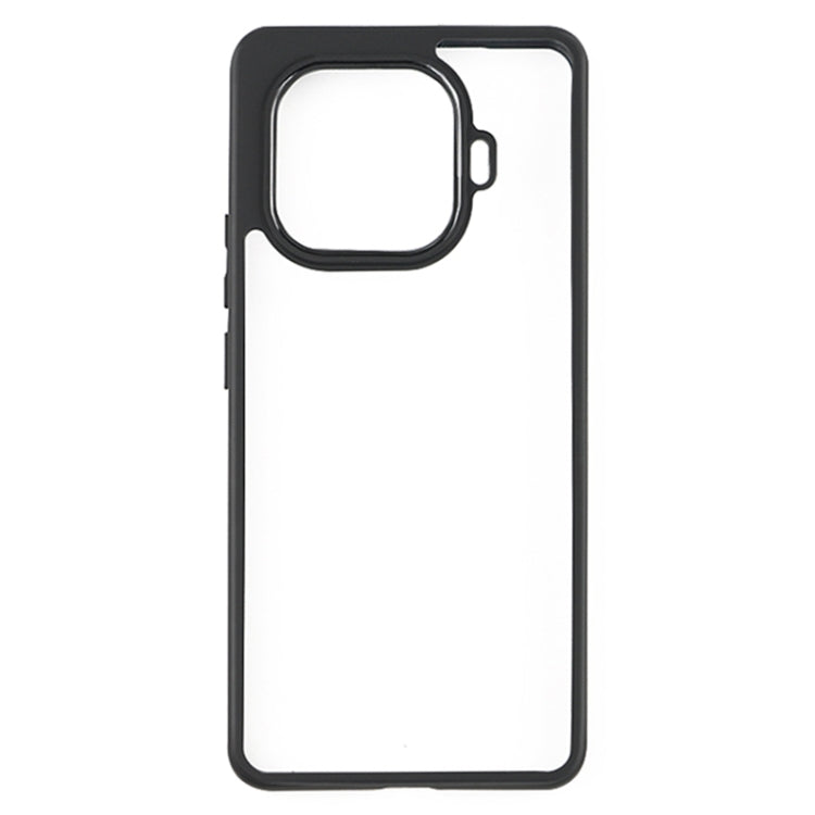 For vivo iQOO Z9 Turbo Frosted TPU + Transparent PC Phone Case - Transparent