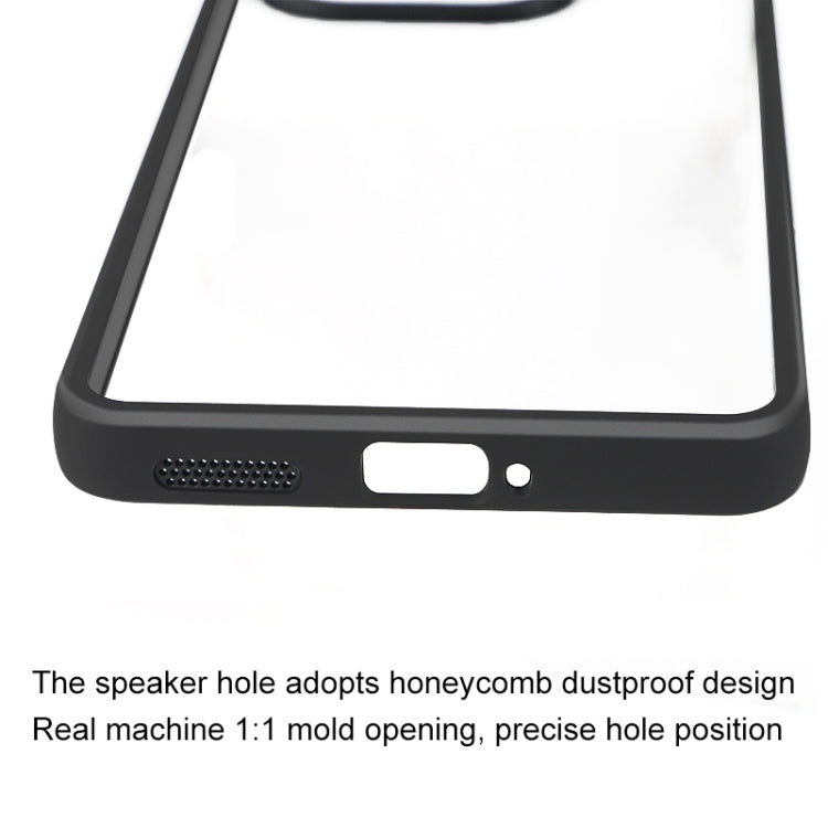 For vivo iQOO Z9 Turbo Frosted TPU + Transparent PC Phone Case - Transparent