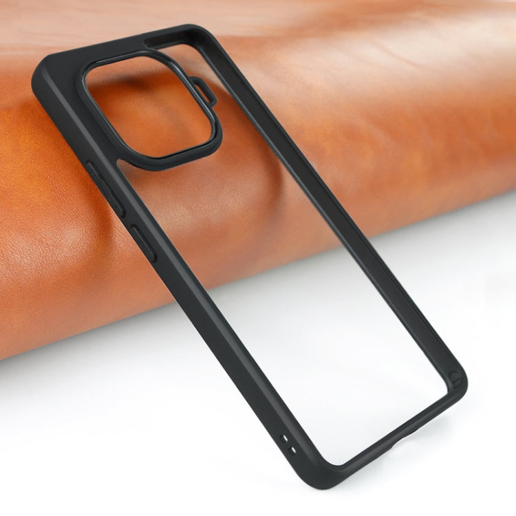 For vivo iQOO Z9 Turbo Frosted TPU + Transparent PC Phone Case - Transparent
