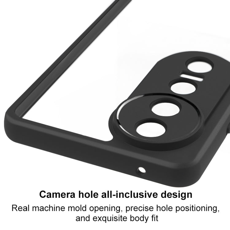 For vivo S19 Frosted TPU + Transparent PC Phone Case - Transparent
