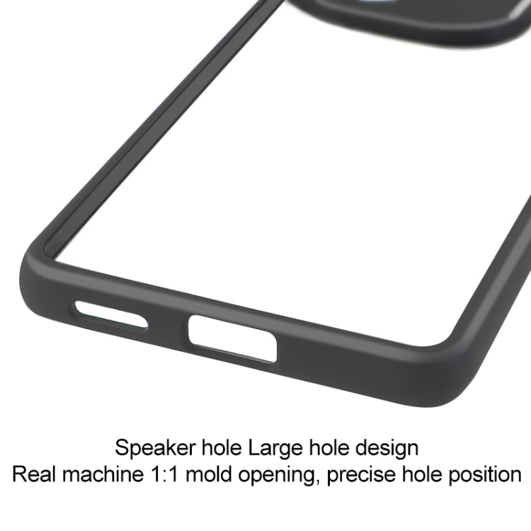 For vivo iQOO Z9s Pro Frosted TPU + Transparent PC Phone Case - Transparent