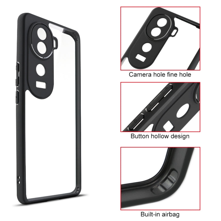 For vivo iQOO Z9s Frosted TPU + Transparent PC Phone Case - Transparent