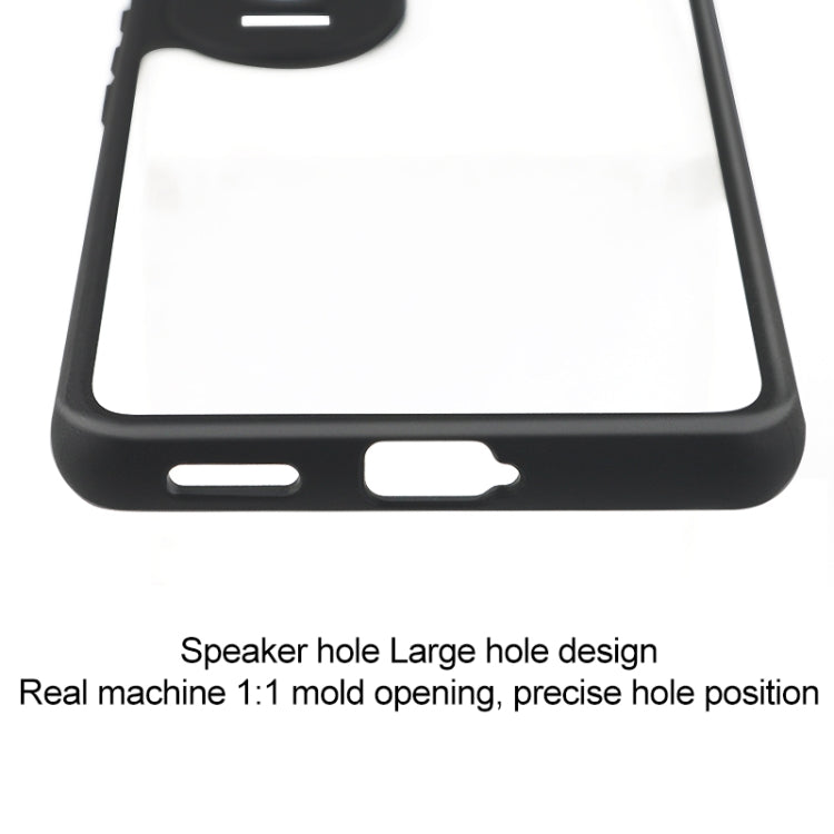 For vivo iQOO Z9s Frosted TPU + Transparent PC Phone Case - Transparent