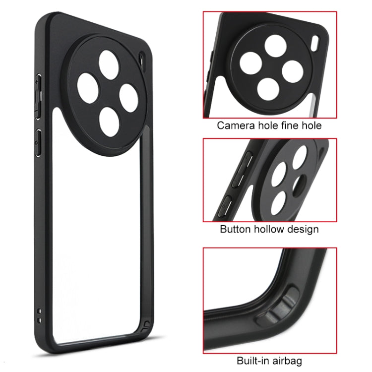 For vivo X200 Frosted TPU + Transparent PC Phone Case - Transparent