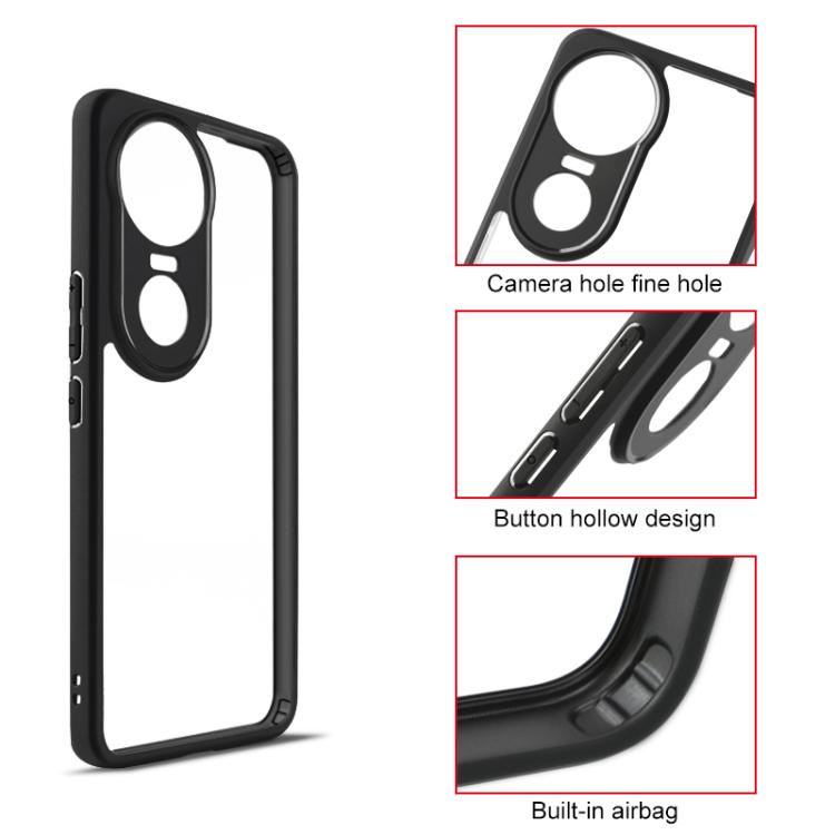 For vivo V50 Frosted TPU + Transparent PC Phone Case - Transparent