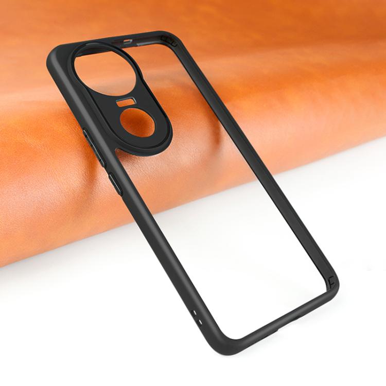 For vivo V50 Frosted TPU + Transparent PC Phone Case - Transparent