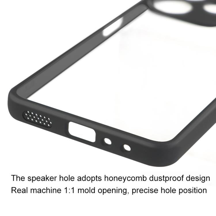 For vivo Y29s 5G / Y04 4G Frosted TPU + Transparent PC Phone Case - Transparent