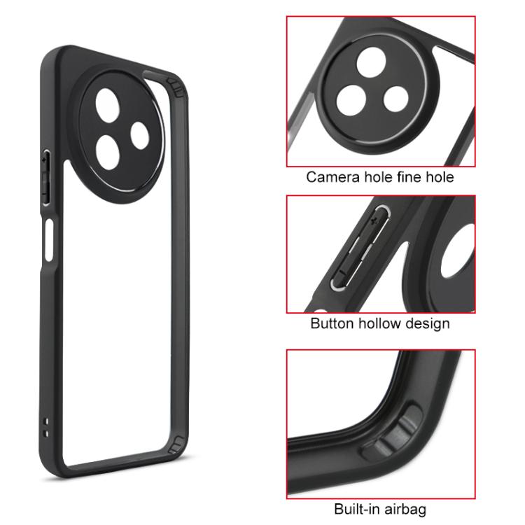 For vivo Y39 5G Frosted TPU + Transparent PC Phone Case - Transparent