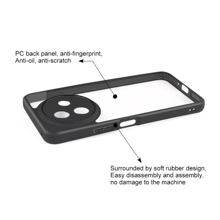 For vivo Y39 5G Frosted TPU + Transparent PC Phone Case - Transparent