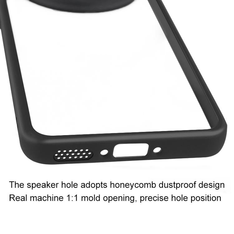 For vivo X200s Frosted TPU + Transparent PC Phone Case - Transparent