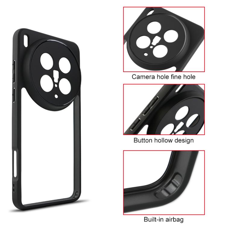 For vivo X200 Ultra Frosted TPU + Transparent PC Phone Case - Transparent