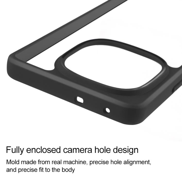 For vivo iQOO Z10 Turbo Frosted TPU + Transparent PC Phone Case - Transparent