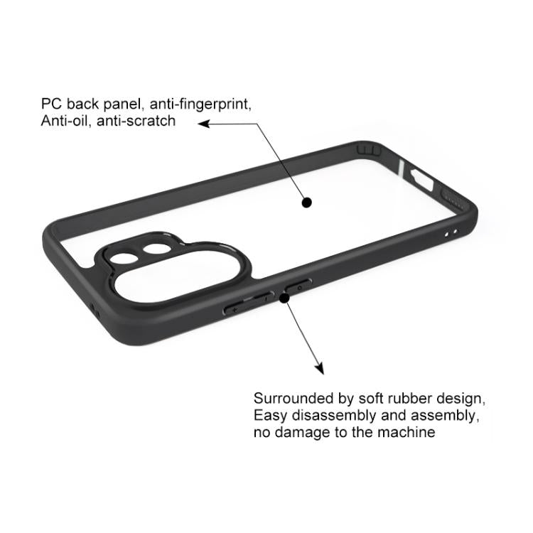 For vivo S30 Frosted TPU + Transparent PC Phone Case - Transparent