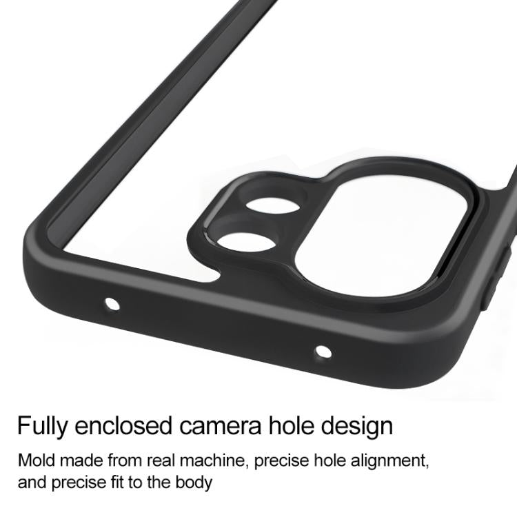 For vivo S30 Pro mini Frosted TPU + Transparent PC Phone Case - Transparent