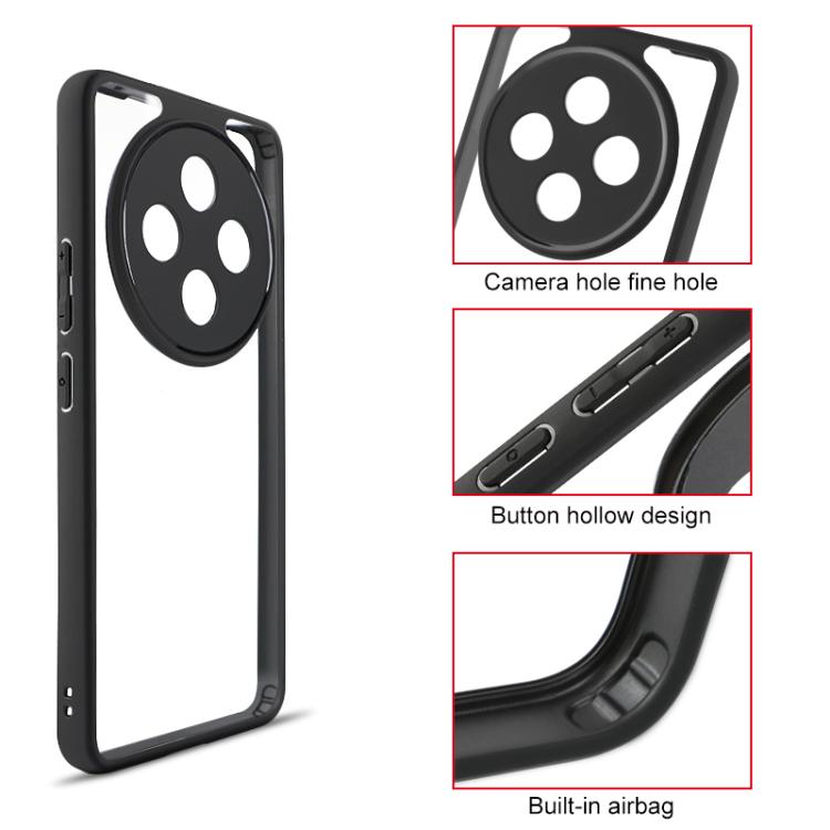 For vivo Y300 Pro Frosted TPU + Transparent PC Phone Case - Transparent