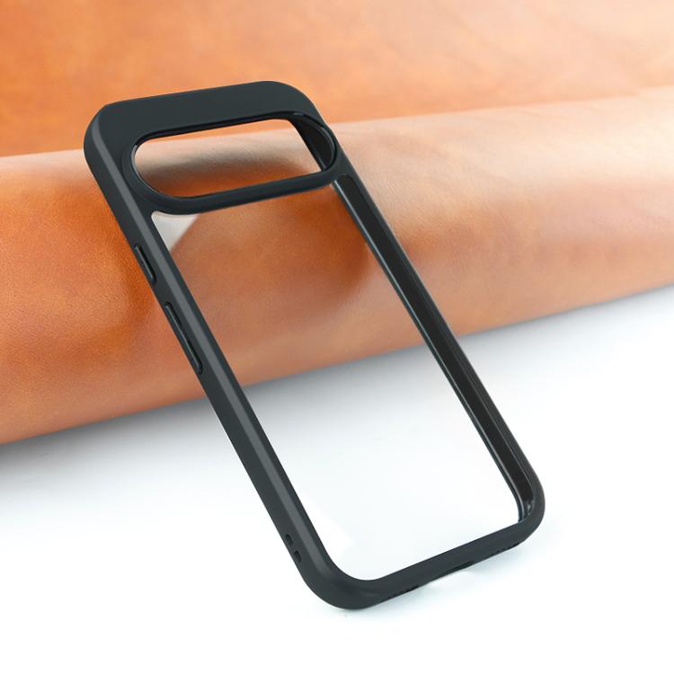 For Google Pixel 10 / 10 Pro Frosted TPU + Transparent PC Phone Case - Black