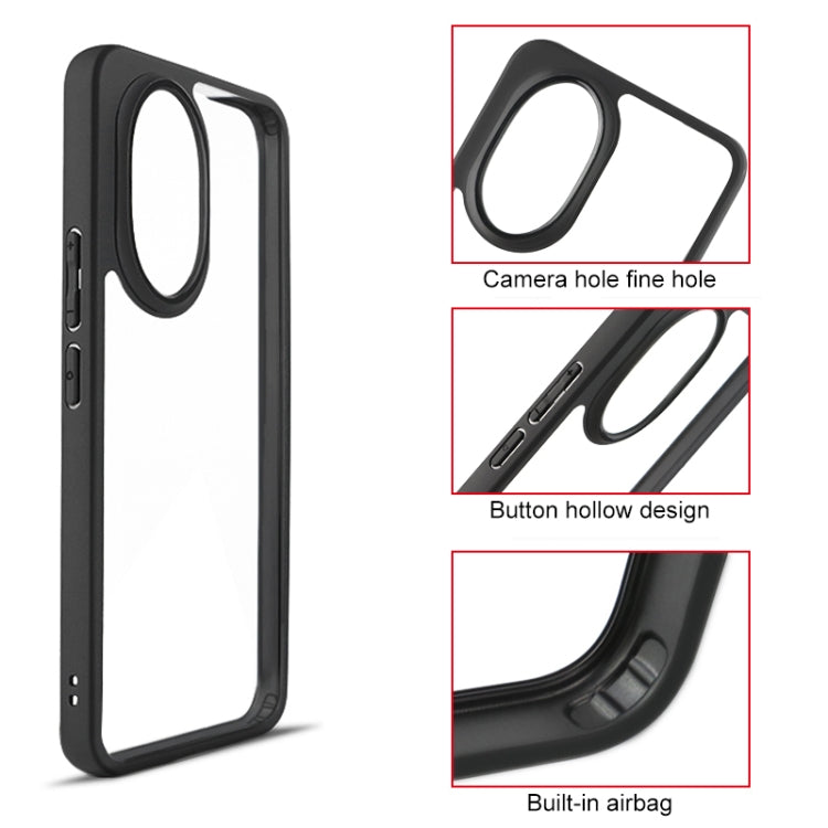 For Honor 200 Frosted TPU + Transparent PC Phone Case - Transparent