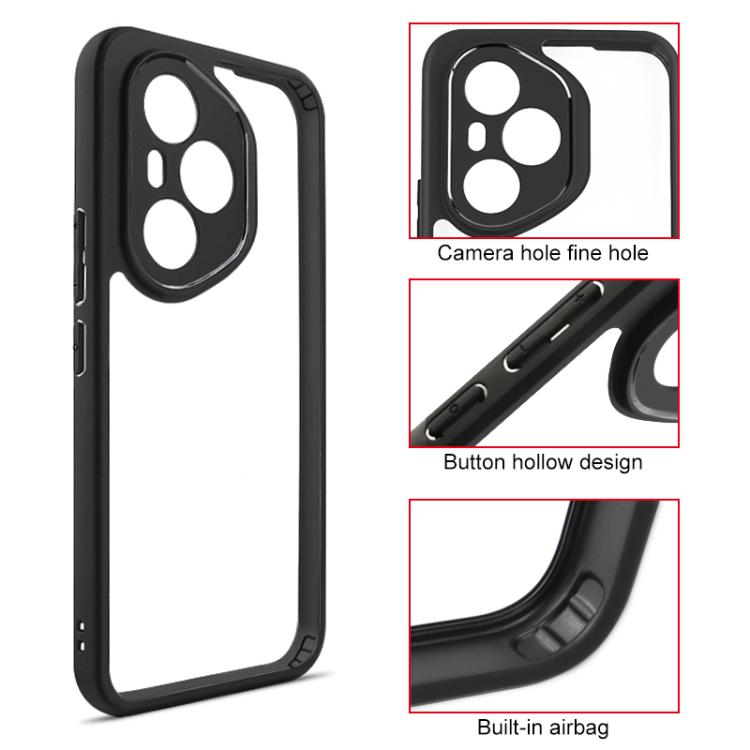 For Honor 400 Pro Global 160.8mm Frosted TPU + Transparent PC Phone Case - Transparent