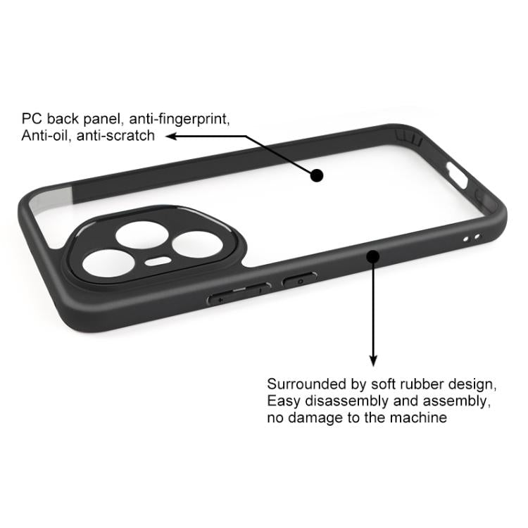 For Honor 400 Pro Global 160.8mm Frosted TPU + Transparent PC Phone Case - Transparent
