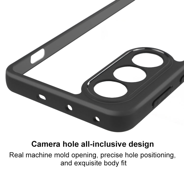 For OnePlus Ace 3V Frosted TPU + Transparent PC Phone Case - Black
