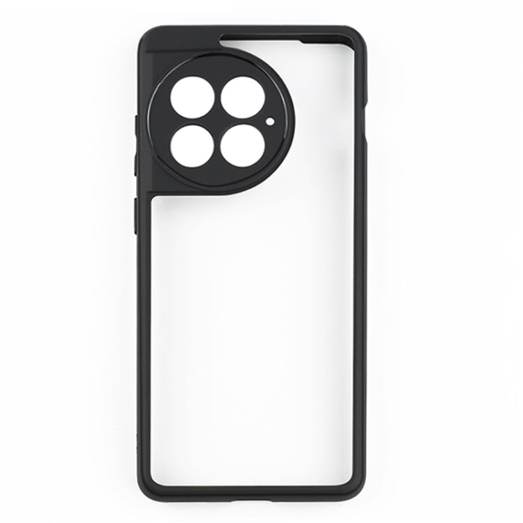 For OnePlus Ace 2 Pro Frosted TPU + Transparent PC Phone Case - Black