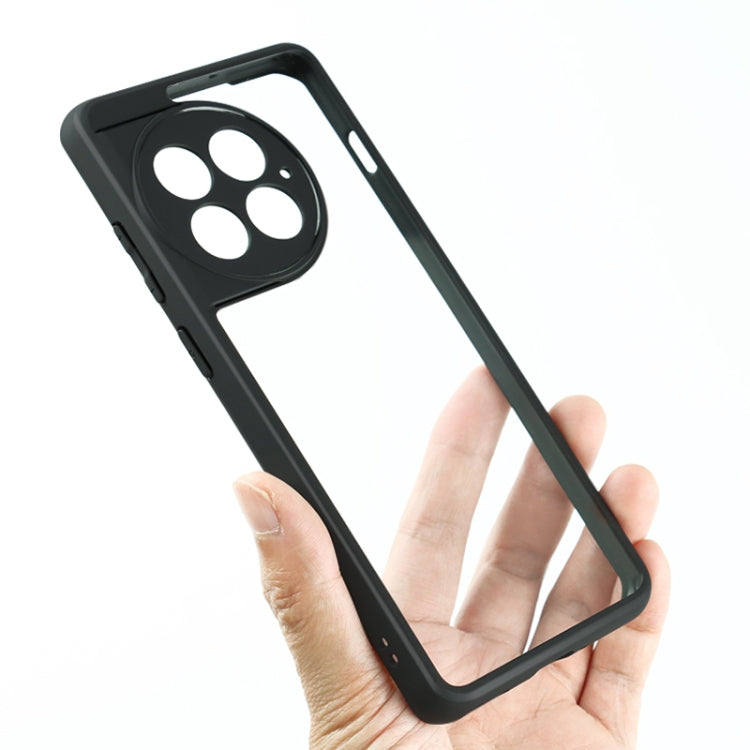 For OnePlus Ace 2 Pro Frosted TPU + Transparent PC Phone Case - Black