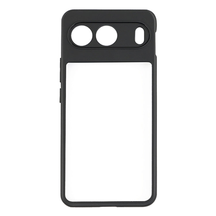 For OnePlus Nord 4 Frosted TPU + Transparent PC Phone Case - Black