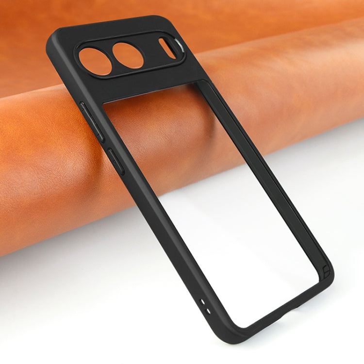 For OnePlus Nord 4 Frosted TPU + Transparent PC Phone Case - Black