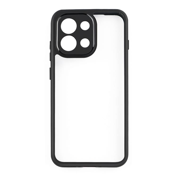 For OnePlus 13T Frosted TPU + Transparent PC Phone Case - Black