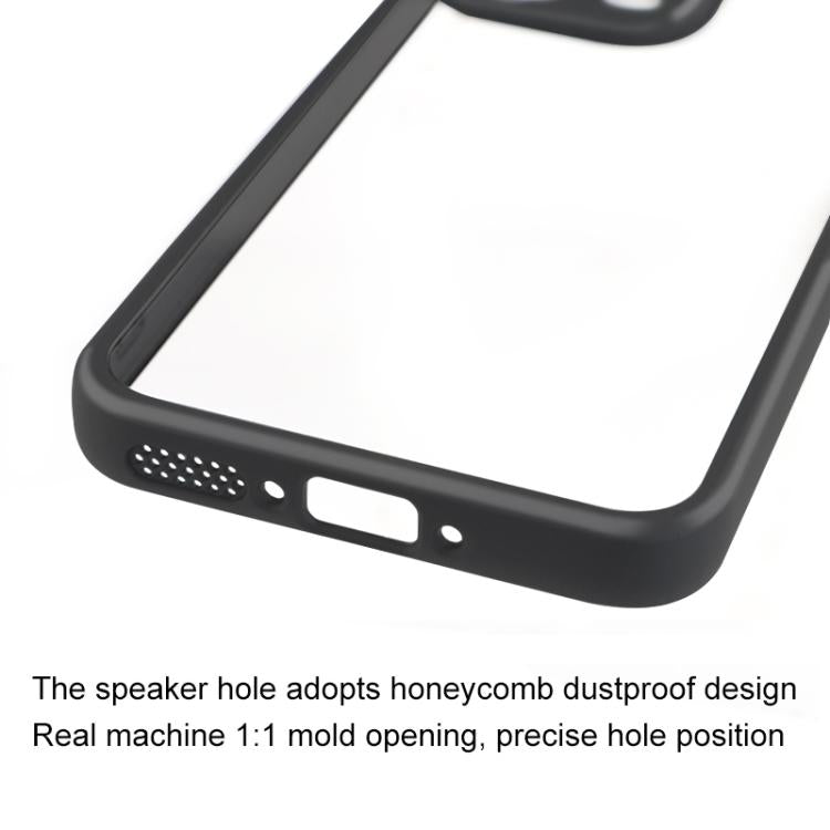 For OnePlus 13T Frosted TPU + Transparent PC Phone Case - Black