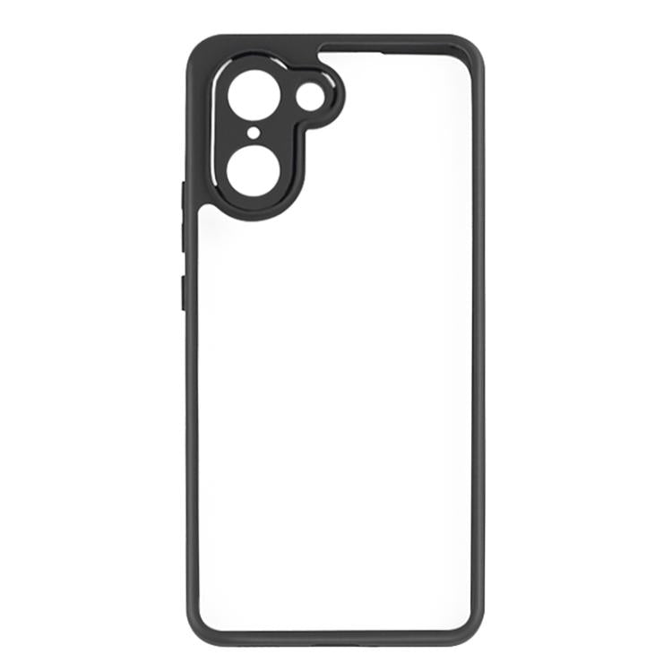 For OnePlus Ace 5 Racing / Nord CE5 Frosted TPU + Transparent PC Phone Case - Black