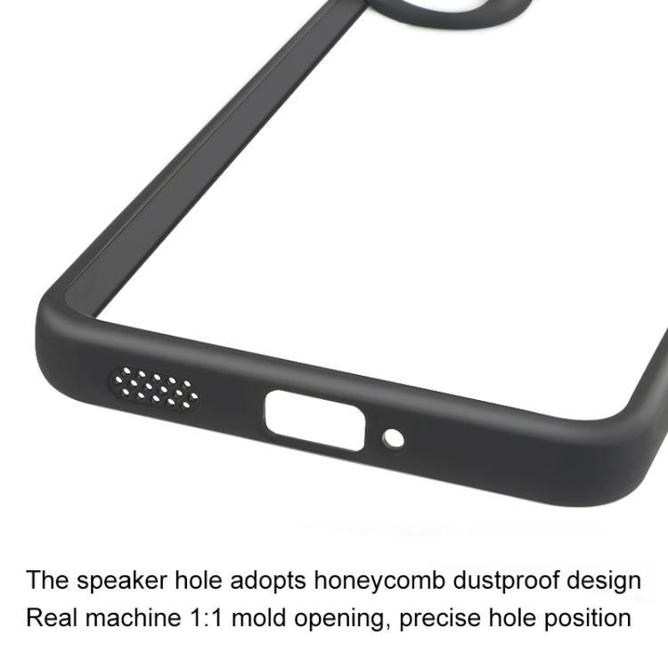 For OnePlus Ace 5 Racing / Nord CE5 Frosted TPU + Transparent PC Phone Case - Black