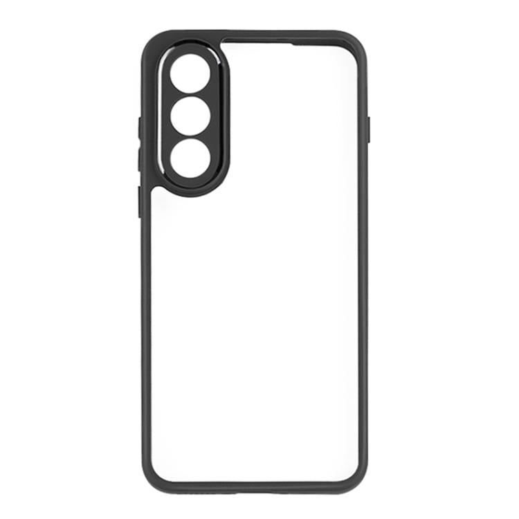 For OnePlus Ace 5 Ultra / Nord 5 Frosted TPU + Transparent PC Phone Case - Black