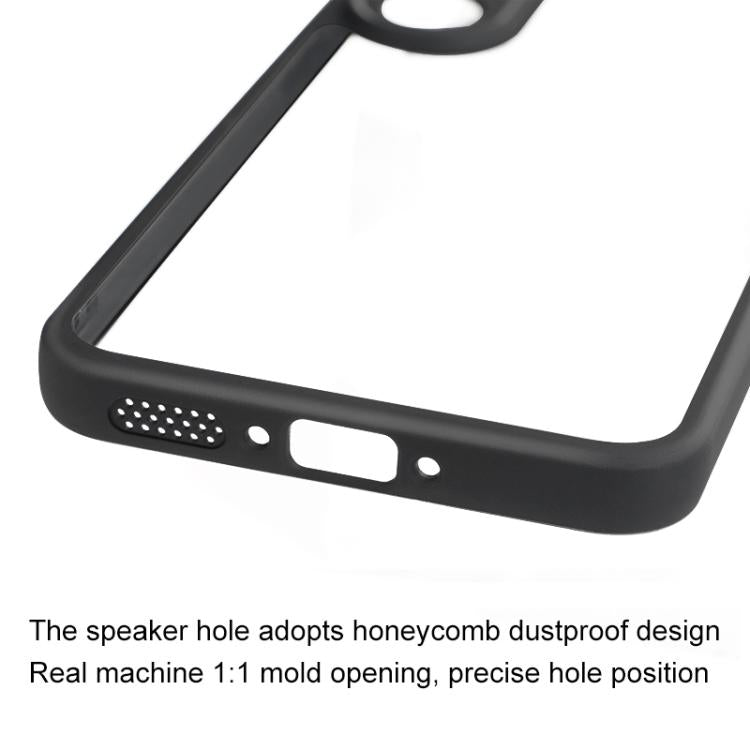 For OnePlus Ace 5 Ultra / Nord 5 Frosted TPU + Transparent PC Phone Case - Black