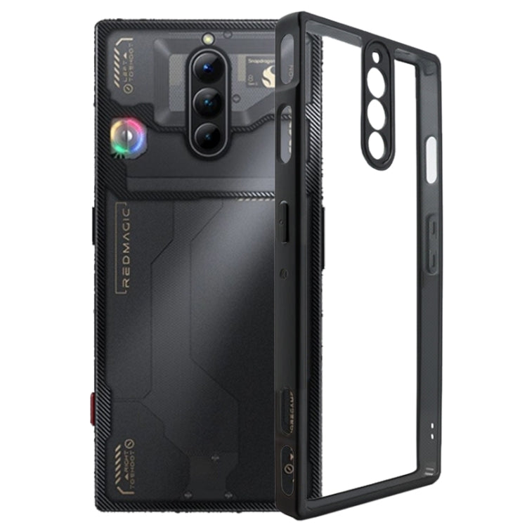 For ZTE nubia Red Magic 8 Pro/8 Pro+/8S Pro Frosted TPU + Transparent PC Phone Case(Black)