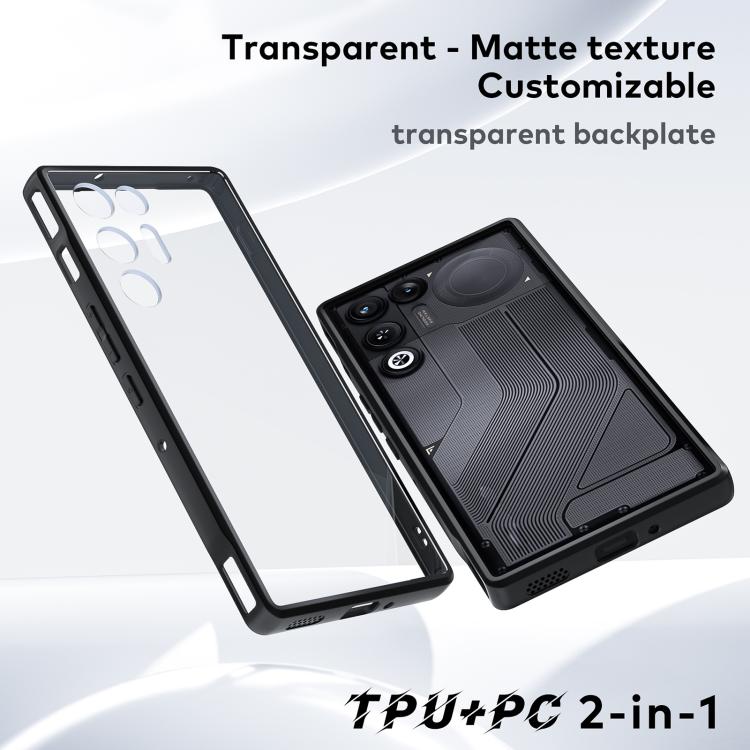 For ZTE nubia RedMagic 11 Air Frosted TPU + Transparent PC Phone Case - Transparent