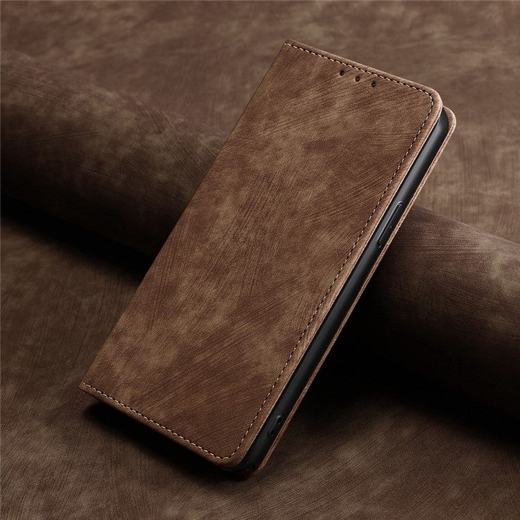 For vivo S19 Pro RFID Anti-theft Brush Magnetic Leather Phone Case