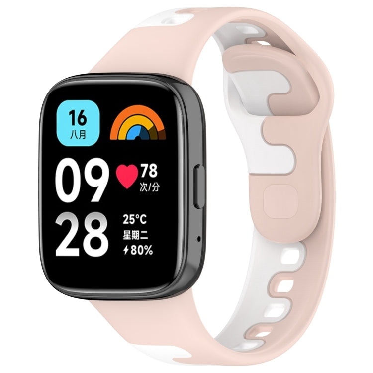 For Redmi Watch 3 Lite Stitching Two Color Silicone Watch Band