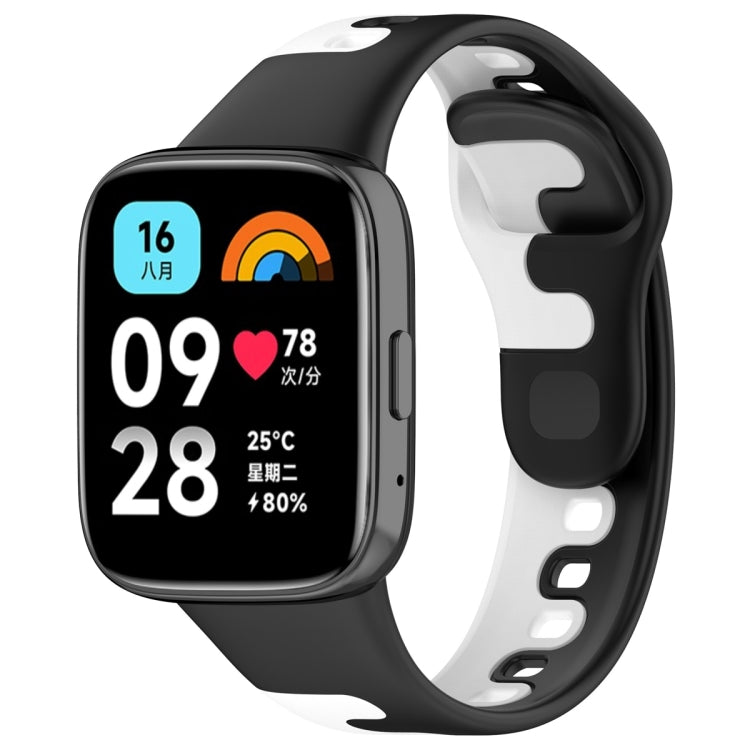 For Redmi Watch 3 Lite Stitching Two Color Silicone Watch Band