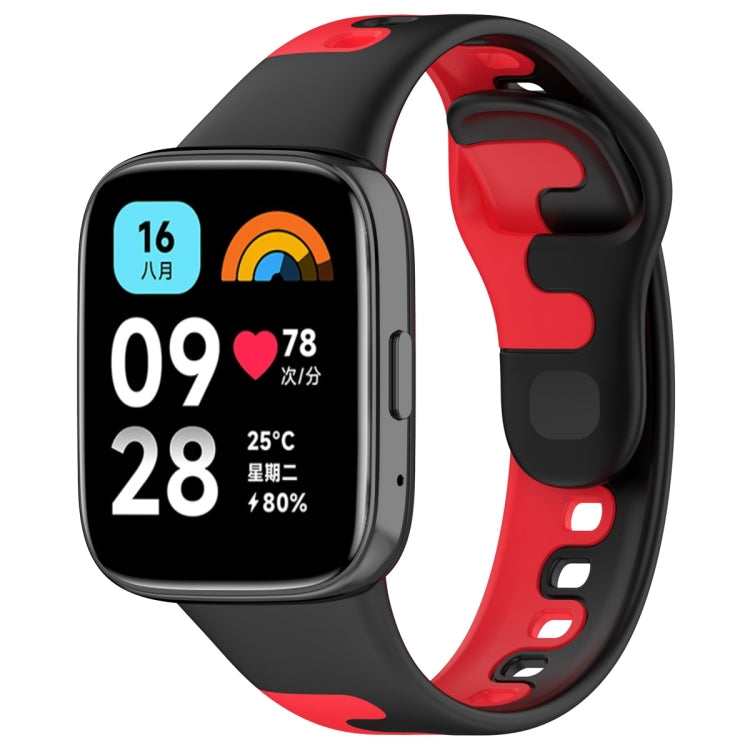 For Redmi Watch 3 Lite Stitching Two Color Silicone Watch Band