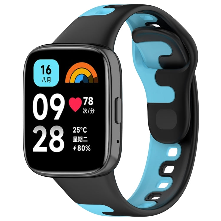 For Redmi Watch 3 Lite Stitching Two Color Silicone Watch Band
