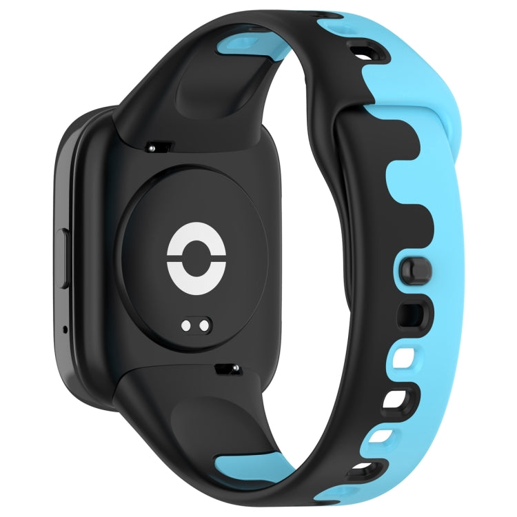 For Redmi Watch 3 Lite Stitching Two Color Silicone Watch Band