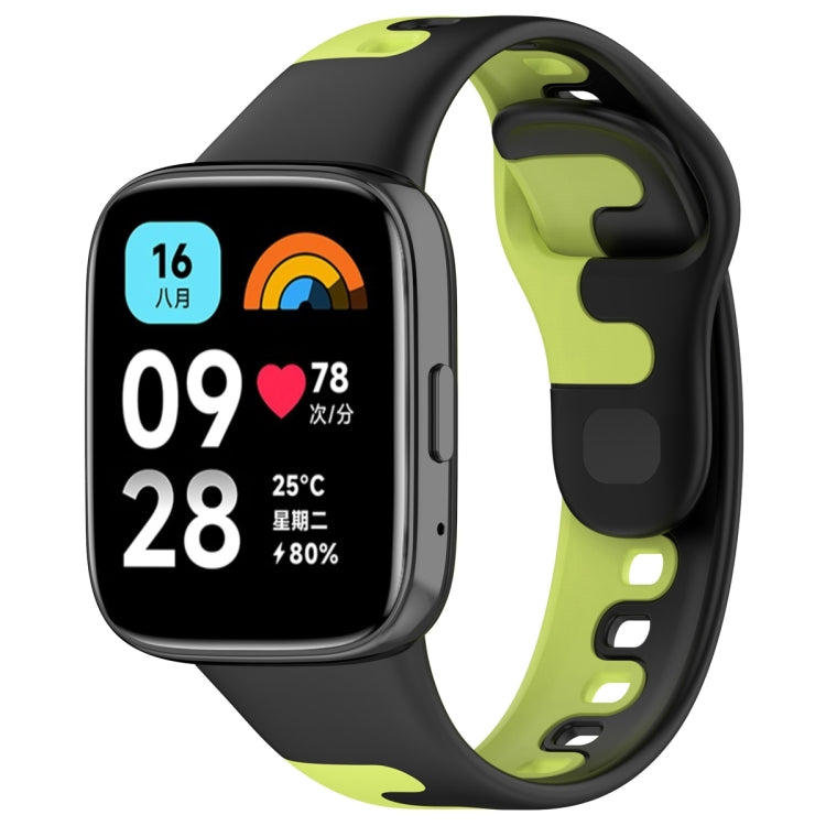 For Redmi Watch 3 Lite Stitching Two Color Silicone Watch Band