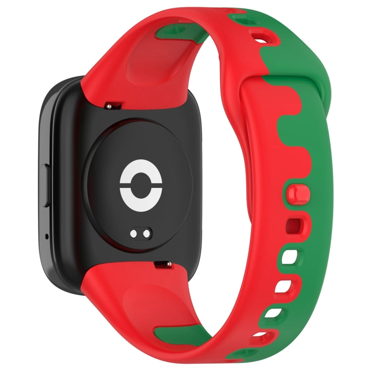 For Redmi Watch 3 Lite Stitching Two Color Silicone Watch Band